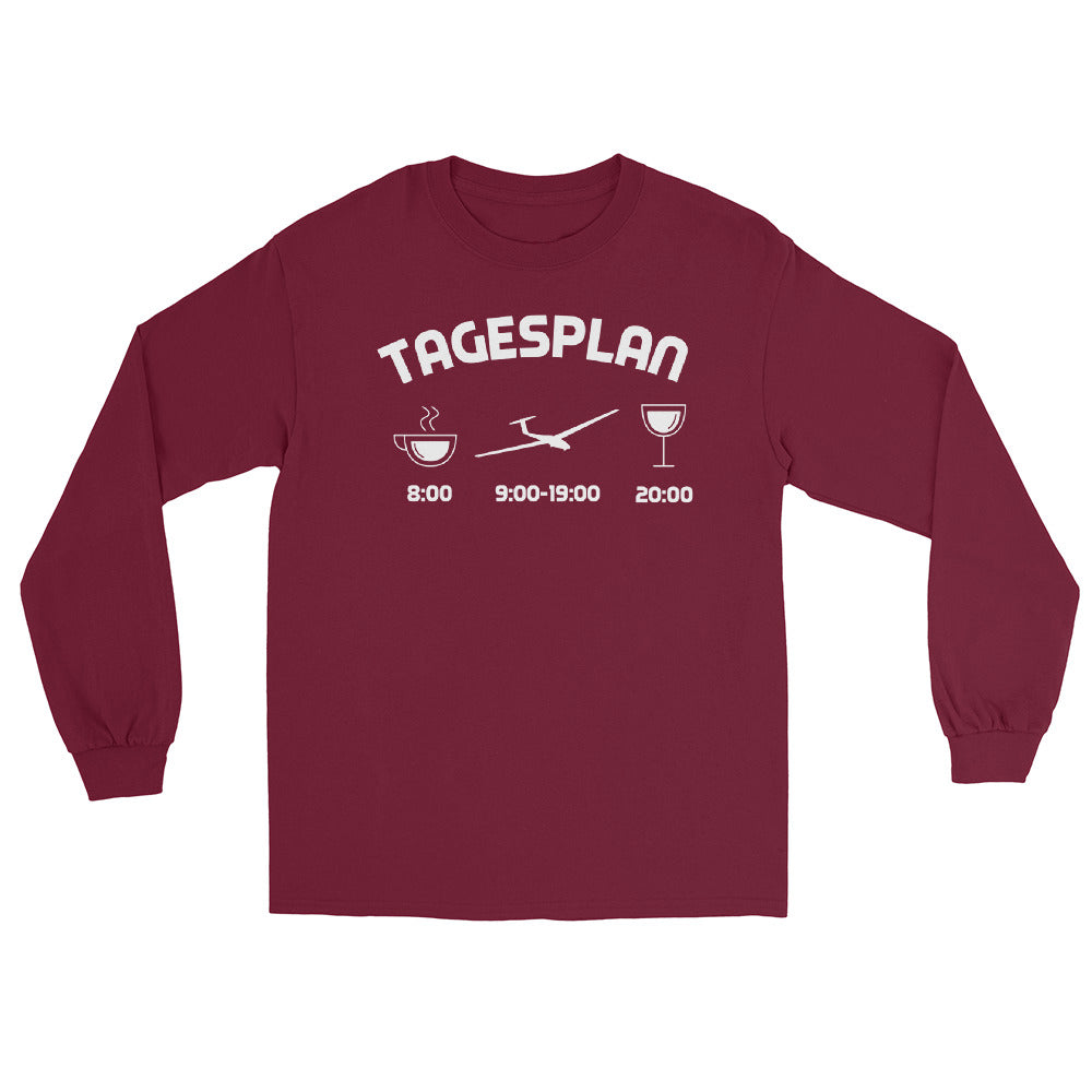 Tagesplan - Herren Longsleeve berge xxx yyy zzz Maroon