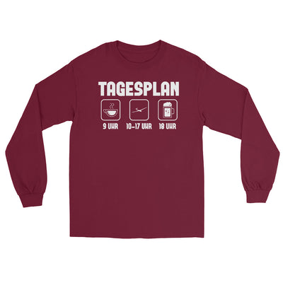 Tagesplan - Herren Longsleeve berge xxx yyy zzz Maroon