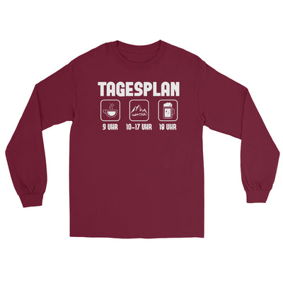 Tagesplan - Herren Longsleeve berge xxx yyy zzz Maroon