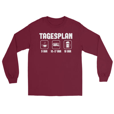 Tagesplan - Herren Longsleeve camping xxx yyy zzz Maroon