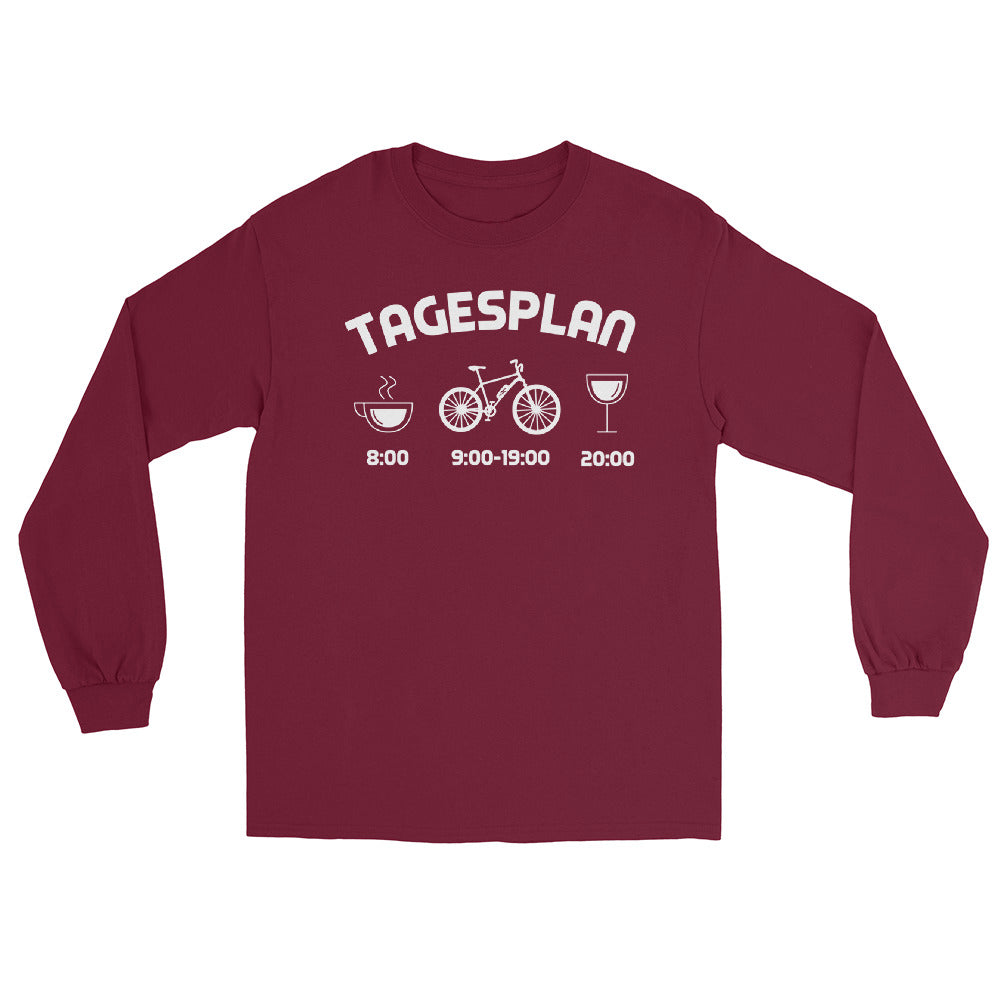 Tagesplan - Herren Longsleeve e-bike xxx yyy zzz Maroon