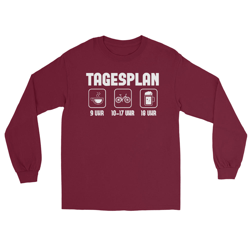 Tagesplan - (F) - Herren Longsleeve fahrrad xxx yyy zzz Maroon