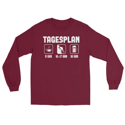 Tagesplan - (K) - Herren Longsleeve klettern xxx yyy zzz Maroon