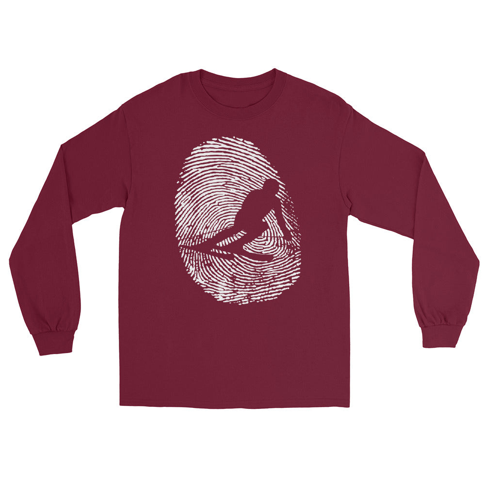 Thumb Print - Skifahren - Herren Longsleeve klettern ski xxx yyy zzz Maroon