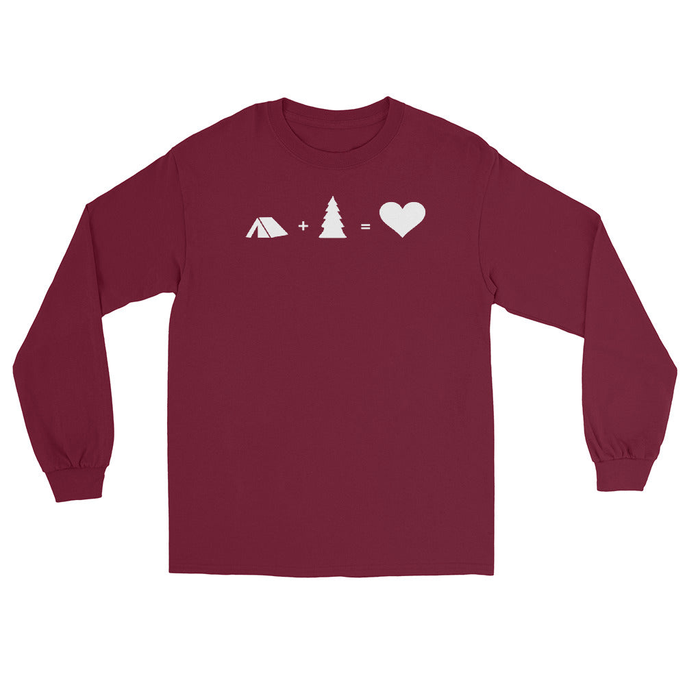 Baum - Herz - Camping - Herren Longsleeve camping xxx yyy zzz Maroon