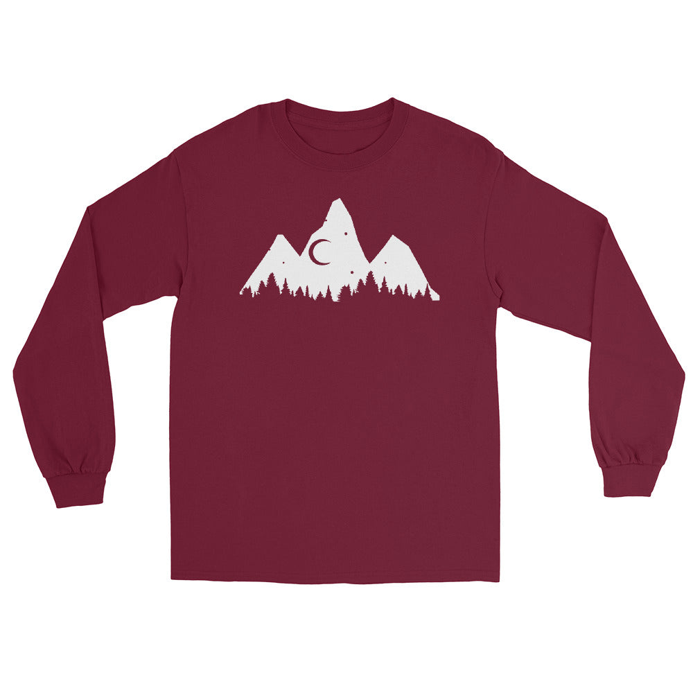 Baum - Berge - Herren Longsleeve berge xxx yyy zzz Maroon