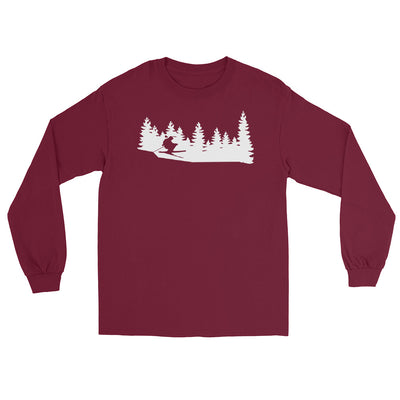 Bäume - Skifahren - Herren Longsleeve klettern ski xxx yyy zzz Maroon