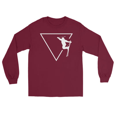 Dreieck 1 und Skifahren - Herren Longsleeve klettern ski xxx yyy zzz Maroon