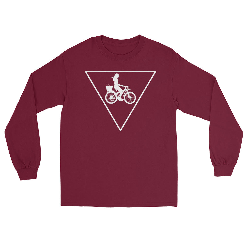 Dreieck und Radfahren - Herren Longsleeve fahrrad xxx yyy zzz Maroon