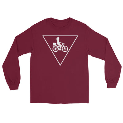 Dreieck und Radfahren - - Herren Longsleeve fahrrad xxx yyy zzz Maroon