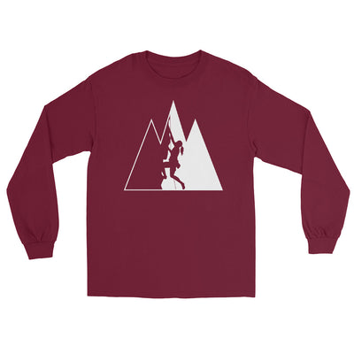 Dreieck Berge und Klettern - Herren Longsleeve klettern xxx yyy zzz Maroon