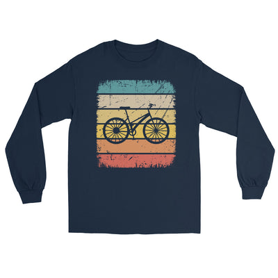 Vintage Square and Cycling - Herren Longsleeve fahrrad Navy