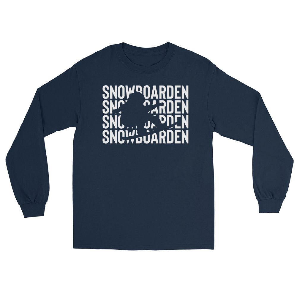 Snowboarden - Herren Longsleeve snowboarden xxx yyy zzz Navy