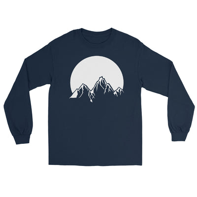 Sonne_-_Berge_-_(B) - Men's Long Sleeve Shirt | Gildan 2400 xxx yyy zzz Navy