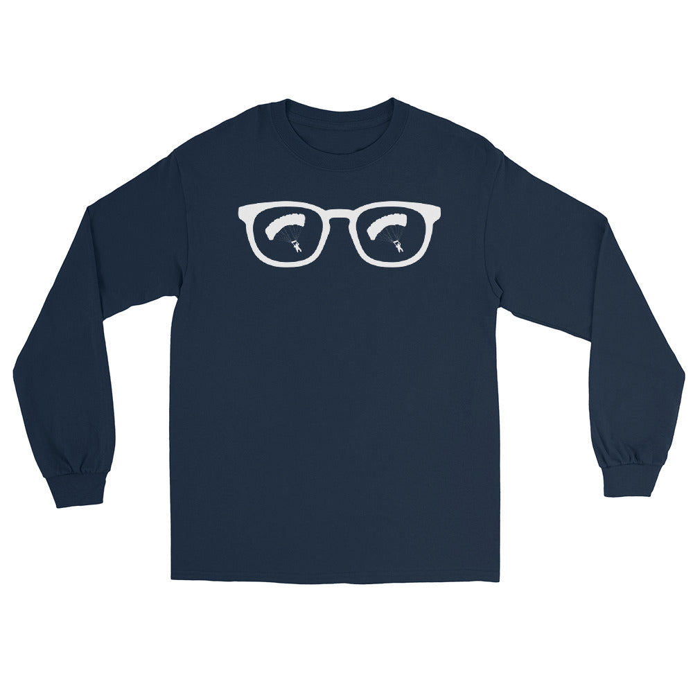 Sonnenbrille und Paragleiten - Herren Longsleeve berge xxx yyy zzz Navy