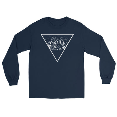 Dreieck und Camping - Herren Longsleeve camping xxx yyy zzz Navy