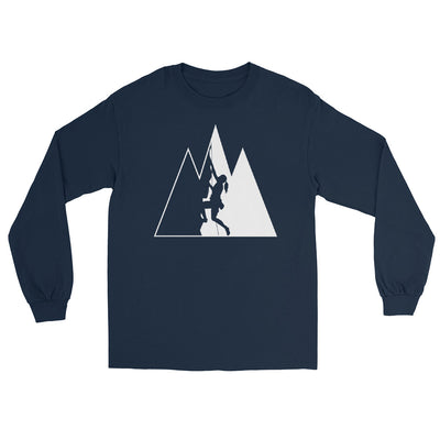 Dreieck Berge und Klettern - Herren Longsleeve klettern xxx yyy zzz Navy