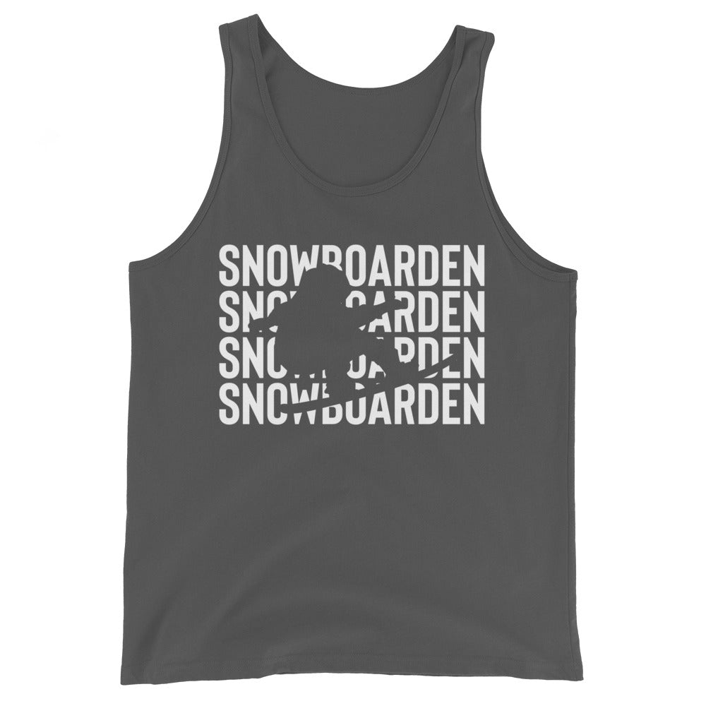 Snowboarden - Herren Tanktop snowboarden xxx yyy zzz Asphalt