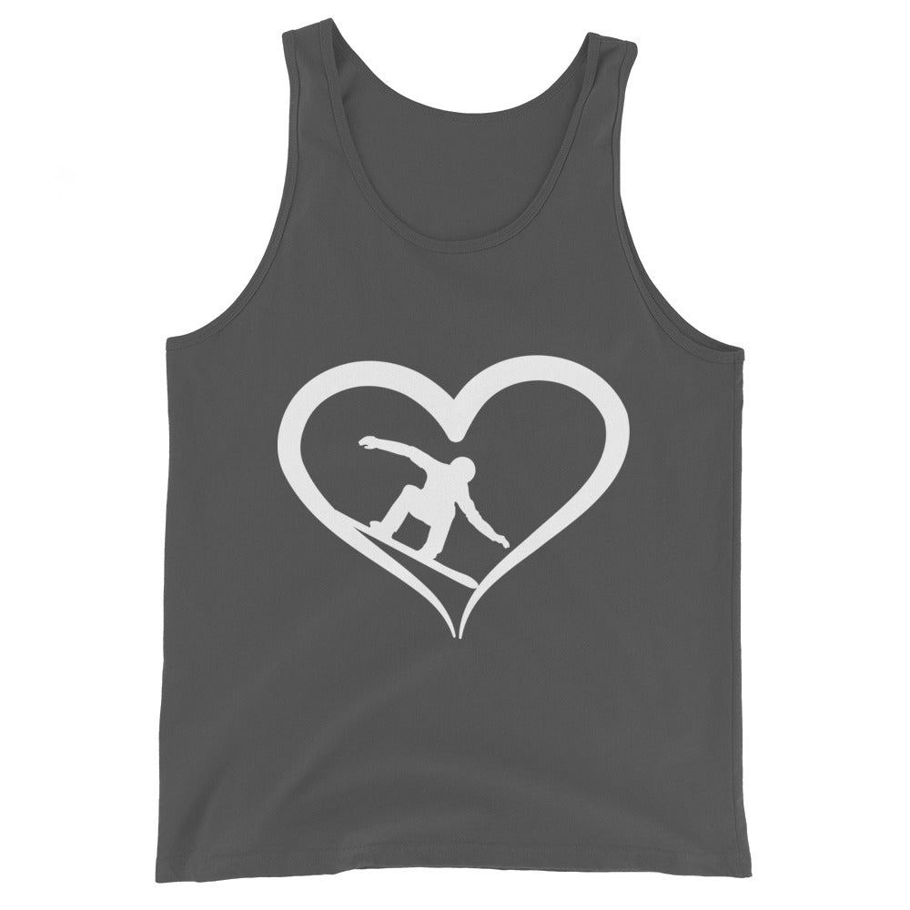 Snowboarder und Herz - Herren Tanktop snowboarden xxx yyy zzz Asphalt