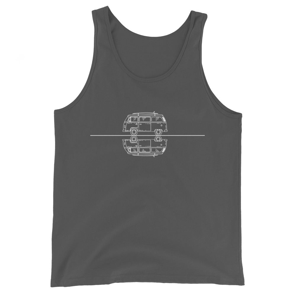 Gerade Linie - Camping Van - Herren Tanktop camping xxx yyy zzz Asphalt