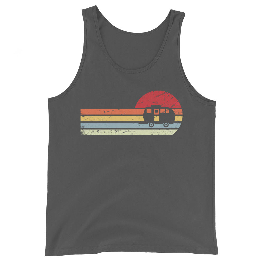 Sonne und Retro Linies - Camping Caravan - Herren Tanktop camping xxx yyy zzz Asphalt