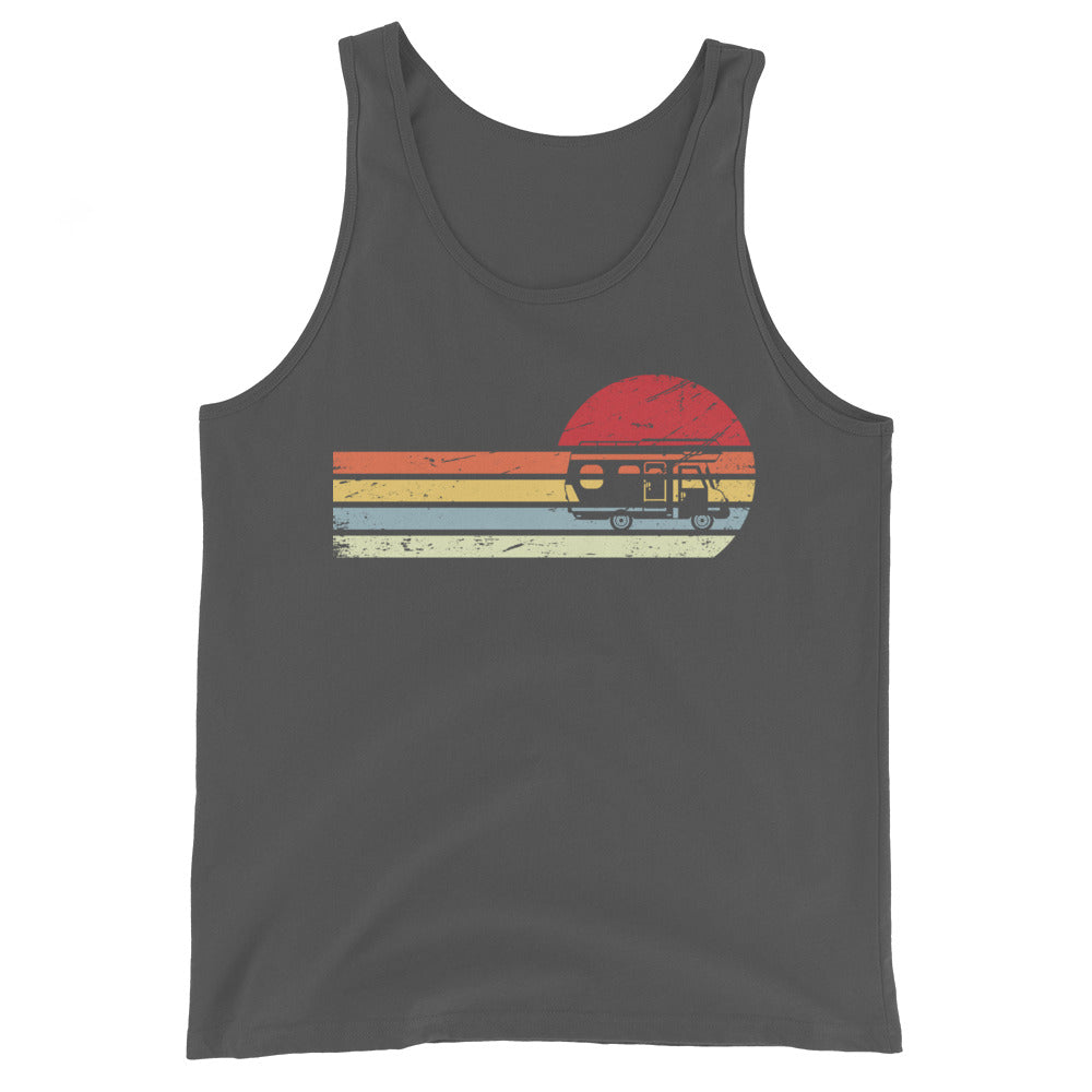 Sonne und Retro Linies - Camping Van - (C) - Men’s Staple Tank Top | Bella + Canvas 3480 xxx yyy zzz Asphalt