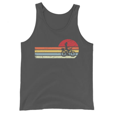 Sonne und Retro Linies - Frau Radfahren - Herren Tanktop fahrrad xxx yyy zzz Asphalt