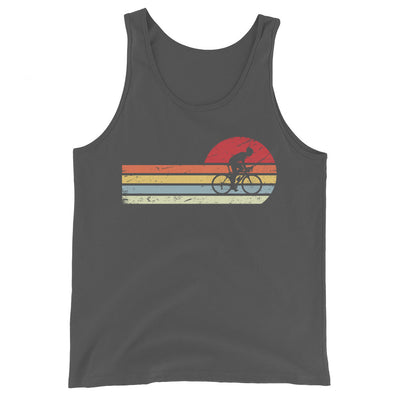 Sonne und Retro Linies - Man Radfahren - Herren Tanktop fahrrad xxx yyy zzz Asphalt