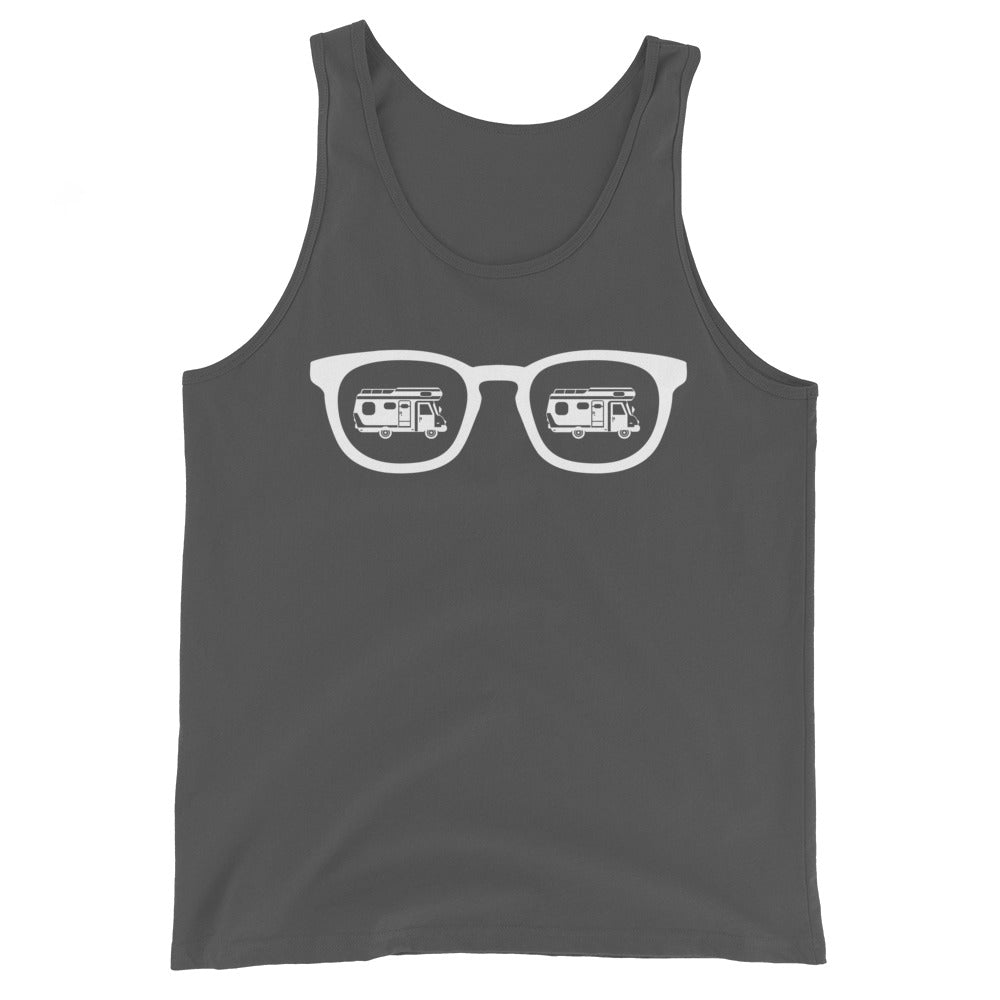 Sonnenbrille und Camping - Herren Tanktop camping xxx yyy zzz Asphalt