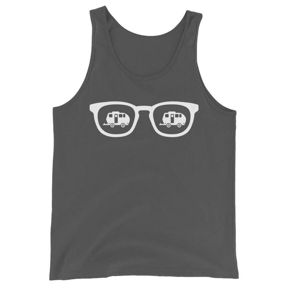 Sonnenbrille und Camping 2 - Herren Tanktop camping xxx yyy zzz Asphalt