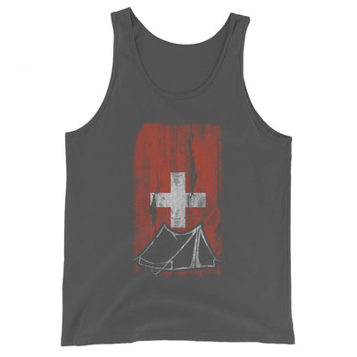 Schweizer Flagge 1 und Camping - Herren Tanktop camping xxx yyy zzz Asphalt