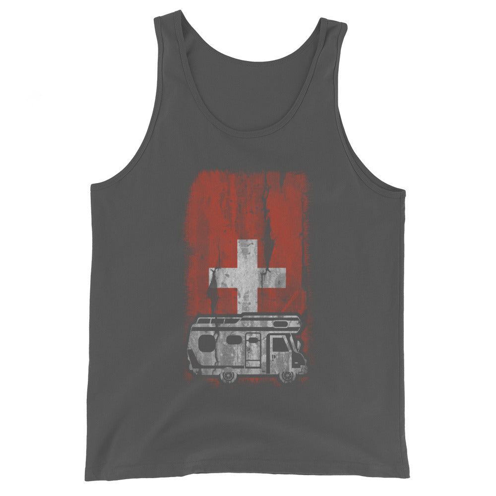 Schweizer Flagge und Camping - Herren Tanktop camping xxx yyy zzz Asphalt