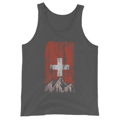 Schweizer Flagge und Berge - Herren Tanktop berge xxx yyy zzz Asphalt