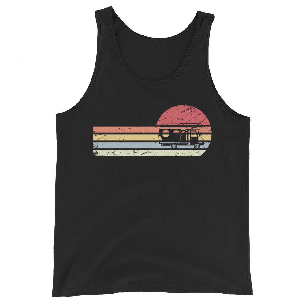 Sonne und Retro Linies - Camping Van - (C) - Men’s Staple Tank Top | Bella + Canvas 3480 xxx yyy zzz Black