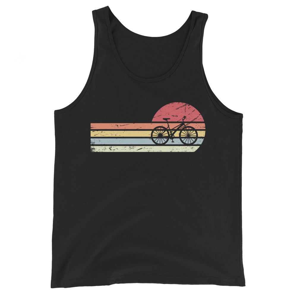 Sonne und Retro Linies - Radfahren - (F) - Men’s Staple Tank Top | Bella + Canvas 3480 xxx yyy zzz Black