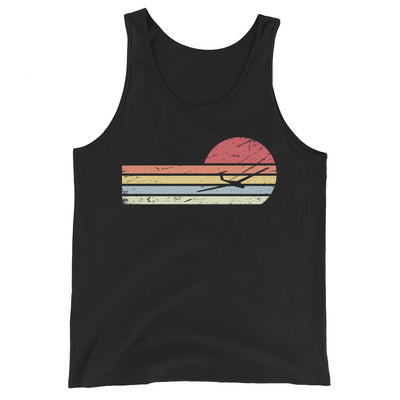 Sonne und Retro Linies - Segelflugzeug - Herren Tanktop berge xxx yyy zzz Black