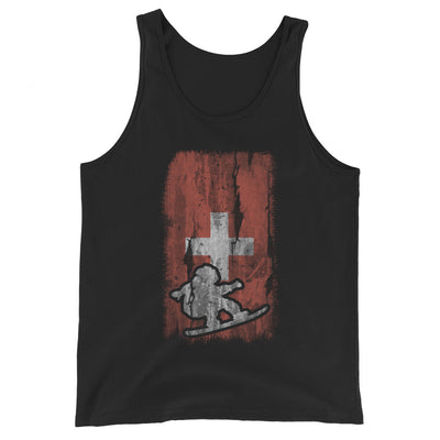 Schweizer Flagge und Snowboarding - Herren Tanktop snowboarden xxx yyy zzz Black