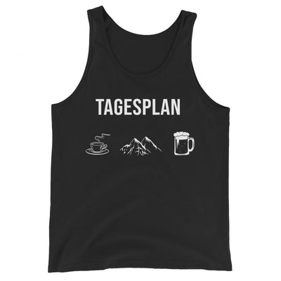 Tagesplan Kaffee, Berge und Bier - - Herren Tanktop berge wandern xxx yyy zzz Black