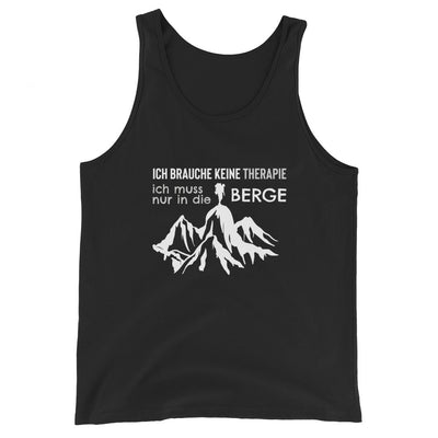 Therapie Ich muss nur in die Berge - (B.W) - Herren Tanktop berge wandern xxx yyy zzz Black