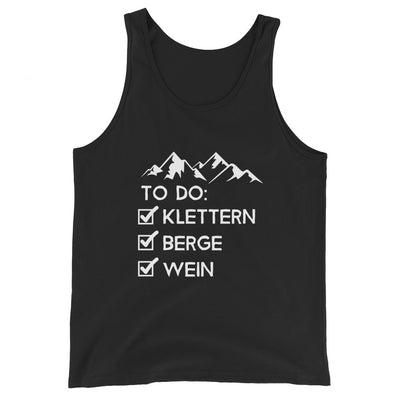 To_Do_Liste_-_Klettern,_Berge,_Wein_-_(K) - Men’s Staple Tank Top | Bella + Canvas 3480 xxx yyy zzz Black