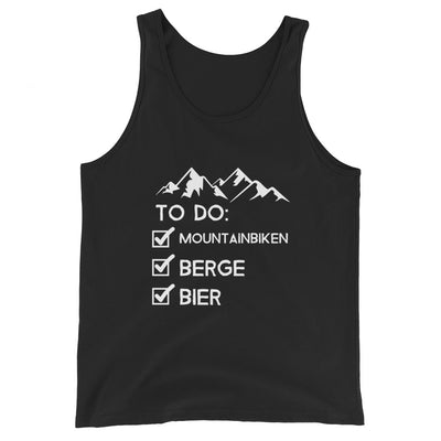 To Do Liste - Mountainbiken, Berge, Bier - (M) - Herren Tanktop xxx yyy zzz Black