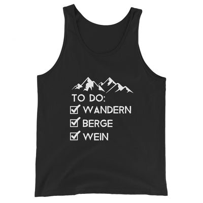 To Do Liste - Wandern, Berge, Wein - Herren Tanktop wandern xxx yyy zzz Black