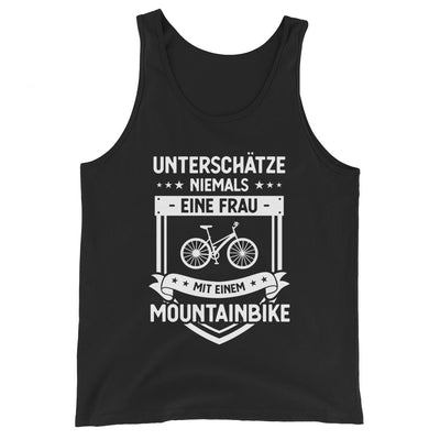 Unterschatze Niemals Eine Frau Mit Einem Mountainbike - Herren Tanktop fahrrad xxx yyy zzz Black