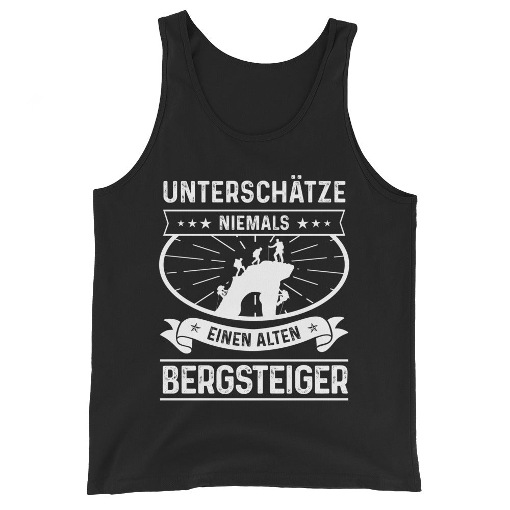 Unterschatze Niemals Einen Alten Bergsteiger - Herren Tanktop klettern xxx yyy zzz Black