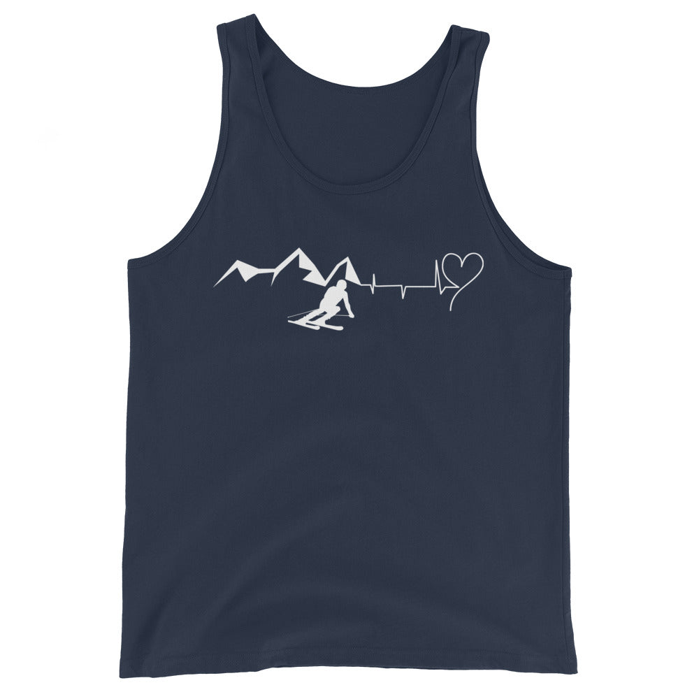 Heart - Heartbeat - Mountain - Skiing - Herren Tanktop ski Navy