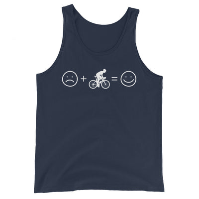 Lächelndes Gesicht und Radfahren - Herren Tanktop fahrrad xxx yyy zzz Navy