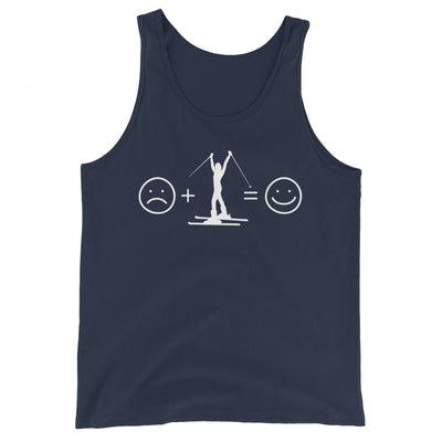 Lächelndes Gesicht und Skifahren - Herren Tanktop klettern ski xxx yyy zzz Navy