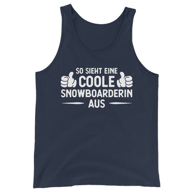 So Sieht Eine Coole Snowboarderin Aus - Herren Tanktop snowboarden xxx yyy zzz Navy