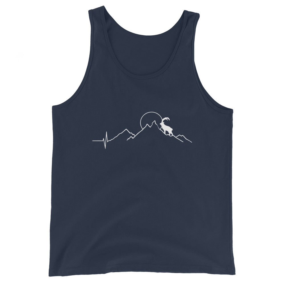 Steinbock_und_Berg_-_(B.W) - Herren Tanktop berge wandern xxx yyy zzz Navy