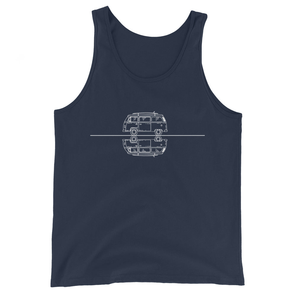 Gerade_Linie_-_Camping_Van_-_(C)_(2) - Herren Tanktop camping xxx yyy zzz Navy